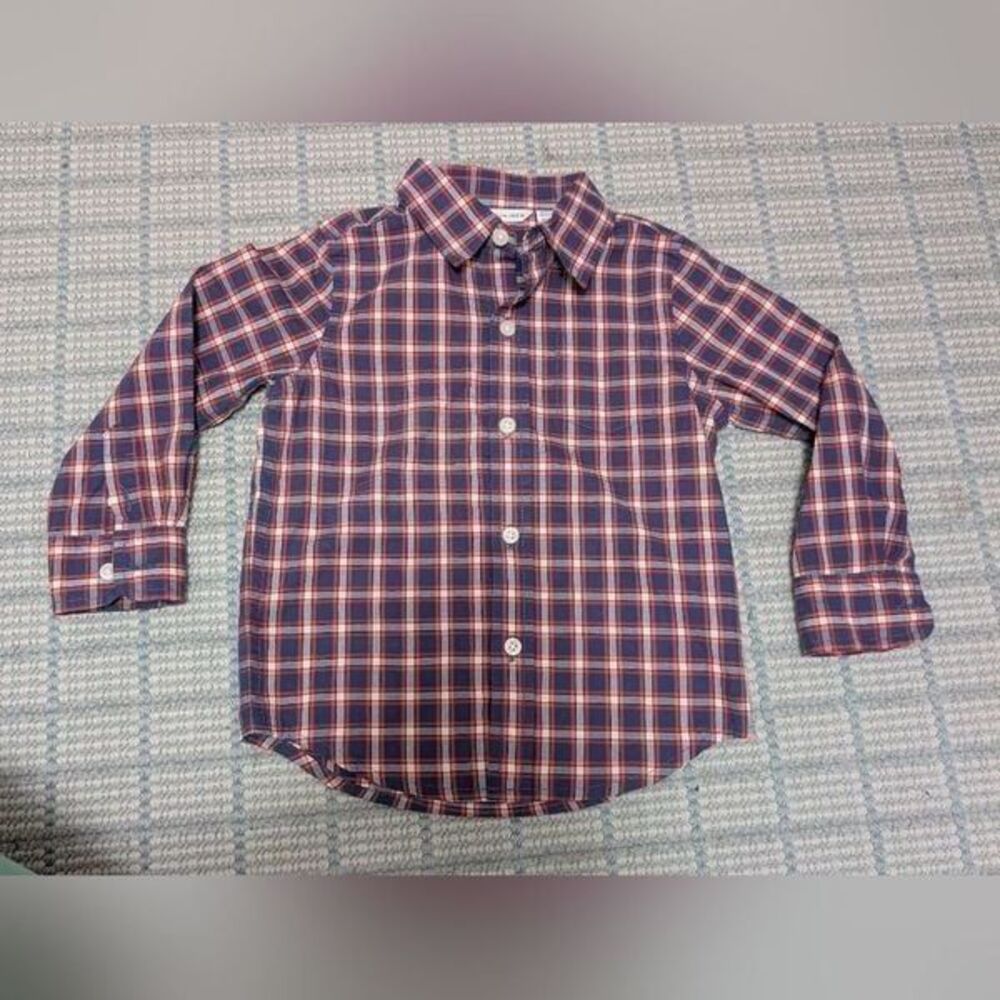NWOT Janie and Jack Plaid Brushed Twill Shirt Size 18-24 Months Baby Formal - Picture 2 of 5